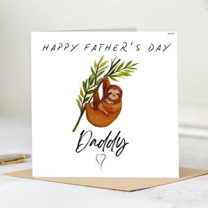 Fathers Day Card for Dad, Happy Fathers Day Card, Card for Him, Simple Fathers Day Card, Cute Card for Dad, Personalised Fathers Day 6x6