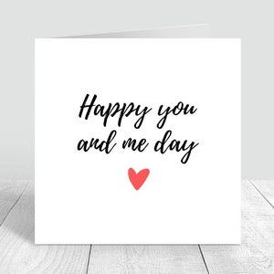 Tarjeta de feliz aniversario, tarjeta de amor, tarjeta de aniversario de boda, linda para pareja, novia, novio, marido, esposa, juego de palabras 6x6