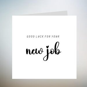 Carte porte-bonheur Nouveau chapitre personnalisée, carte Bonne chance, carte porte-bonheur Nouvel emploi