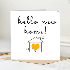 Carte Happy New Home, Félicitations pour votre nouvelle maison, Carte pour nouvelle maison, Carte de pendaison de crémaillère, Carte pour nouvelle maison pour amis, Première carte pour maison 6 x 6