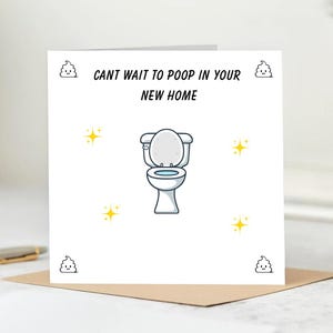 Gepersonaliseerde grappige felicitaties met je nieuwe thuiskaart | Nieuw huiscadeau, housewarmingkaart, nieuwe avonturen, nieuwe herinneringen: 6 x 6 inch