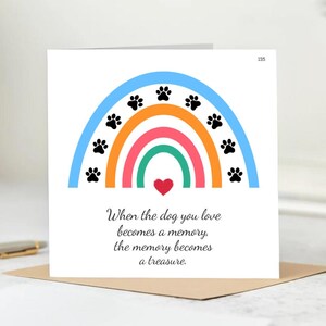 Condolencias por la pérdida de su perro - Tarjeta de condolencias por la pérdida de un perro - Tarjeta personalizada por la pérdida de una mascota 6x6