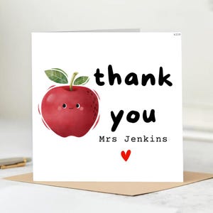 Obrigado por tudo, professor, cartão personalizado para professor, cartão de agradecimento para professor, cartão de fim de ano letivo para professor, cartão de fim de semestre 6x6