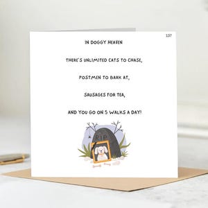 Tarjeta de condolencias por la pérdida de un perro: tarjeta de condolencias por la pérdida de un perro: tarjeta personalizada por la pérdida de una mascota, 6 x 6