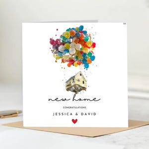 Carte Happy New Home, Félicitations pour votre nouvelle maison, Carte pour nouvelle maison, Carte de pendaison de crémaillère, Carte pour nouvelle maison pour amis, Première carte pour maison 6 x 6