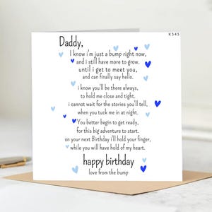 Carte d'anniversaire papa, future carte papa, joyeux anniversaire papa après la bosse, carte d'anniversaire après la bosse, cadeau d'anniversaire pour papa 6 x 6