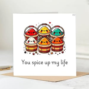 パーソナライズされた「You Spice Up My Life」カード 6x6
