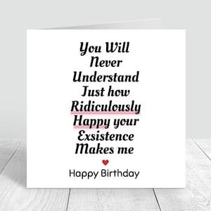 Romantische verjaardagskaart - vriendin verjaardagskaart - vriend verjaardagskaart - verjaardagskaart voor man vrouw - One I Love Card - 6x6