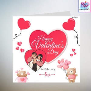 Joyeuse Saint-Valentin beau, carte de Saint-Valentin petit ami, carte de Saint-Valentin mari, carte de Saint-Valentin fiancé pour lui 6 x 6