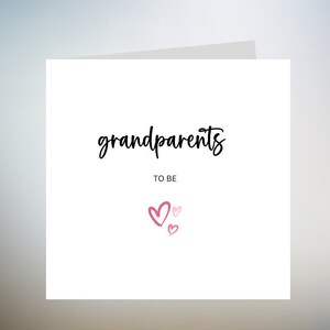 Tarjeta para nuevos abuelos - Futuros abuelos - Tarjeta para nuevo nieto - Tarjetas de felicitación - Tarjeta para nuevo bebé - Tarjeta de anuncio de nieto - 6x6