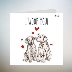 Te cortejo mucha tarjeta /Tarjeta del perro/Tarjeta para ella o él/Tarjeta de aniversario del perro / Tarjeta del dueño de la mascota / Gracias del perro / Mínimo 6x6