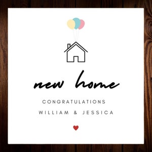 Carte Happy New Home, Félicitations pour votre nouvelle maison, Carte pour nouvelle maison, Carte de pendaison de crémaillère, Carte pour nouvelle maison pour amis, Première carte pour maison 6 x 6