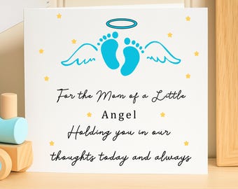 Sympathy Card for Loss of Son,Angel Baby Memorial Card, Miscarriage Gift, Grief Support Gift, Bereavement Card,Baby Loss, Infant Remembrance