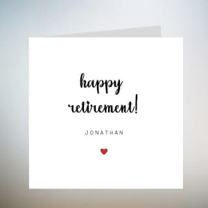 Carte de retraite personnalisée, félicitations pour votre retraite, carte de bonne retraite, nouveau chapitre, bonne chance pour votre retraite 6 x 6