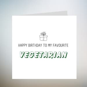 Carte d'anniversaire personnalisée pour végétalien | Drôle, Fille, Elle, Ami, Fille, Petite amie, Nièce, Petite-fille, Légumes, Végétarien 6 x 6