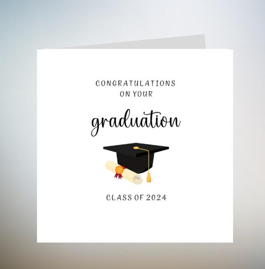 Personalized Graduation Card: Class of 2024 Celebration (6x6) - Etsy