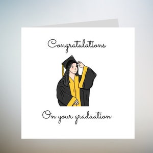 Carta Mubarak di laurea personalizzata, Regalo di laurea, Carta di laurea, Regalo di educazione islamica, Università, College, Carta di laurea 6x6