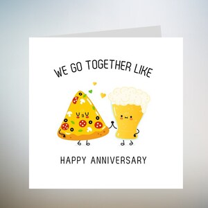 Tarjeta de feliz aniversario, tarjeta de amor, tarjeta de aniversario de boda, linda para pareja, novia, novio, marido, esposa, juego de palabras 6x6