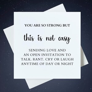Pensando en su tarjeta para un amigo, regalo de simpatía, tarjeta de estancia fuerte, tarjeta de condolencia, perdón por su tarjeta de pérdida para un amigo, tarjeta de duelo 6x6