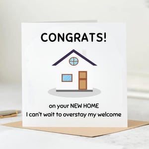 Carte Happy New Home, Félicitations pour votre nouvelle maison, Carte pour nouvelle maison, Carte de pendaison de crémaillère, Carte pour nouvelle maison pour amis, Première carte pour maison 6 x 6