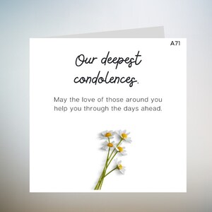 Carte pense à vous, cadeau de sympathie pour un ami, restez fort, carte pense à vous à un ami, carte de deuil d'un ami, désolé pour votre perte 6 x 6