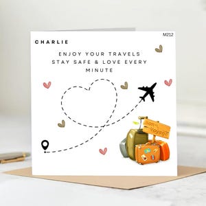 L'avventura ti aspetta, Biglietto personalizzato, Biglietto di buon viaggio, Biglietto di addio, Biglietto "Ci mancherai", Biglietto di buona fortuna 6x6