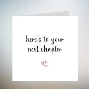 Carte porte-bonheur Nouveau chapitre personnalisée, carte Bonne chance, carte porte-bonheur Nouvel emploi