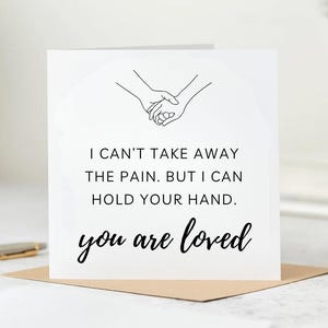 Tarjeta "Pensando en ti" para un amigo, regalo de condolencias, tarjeta de "Mantente fuerte", tarjeta de condolencias, tarjeta de perdón por tu pérdida para un amigo, tarjeta de duelo de 6 x 6