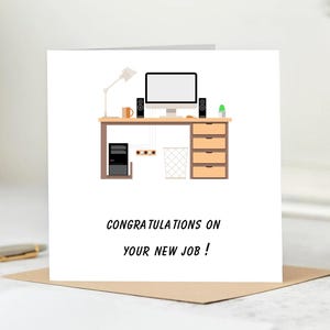 Personalisierte New Job Good Luck Karte - Best of Luck Karte, New Job Karte, Herzlichen Glückwunsch - Andenken, 150x160