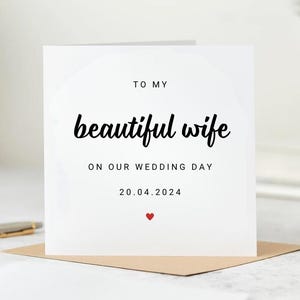 Wedding Day Card, On Your Wedding Day Card, Congratulations Wedding Card, On Your Wedding Day, Happy Wedding Day Card, Wedding Gift Card 6x6
