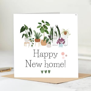 Carte Happy New Home, Félicitations pour votre nouvelle maison, Carte pour nouvelle maison, Carte de pendaison de crémaillère, Carte pour nouvelle maison pour amis, Première carte pour maison 6 x 6