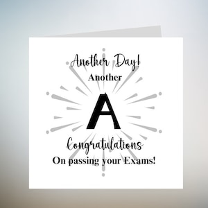 Félicitations pour avoir réussi vos examens, carte personnalisée, carte de voeux bravo, réussite aux examens 6 x 6
