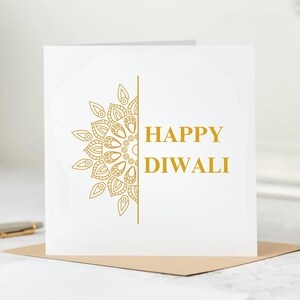 Happy Diwali Card, Festival of Light, Diwali-wenskaart, kleurrijke kaars Diwali Card, voor familie vrienden zoon dochter moeder vader 6 x 6