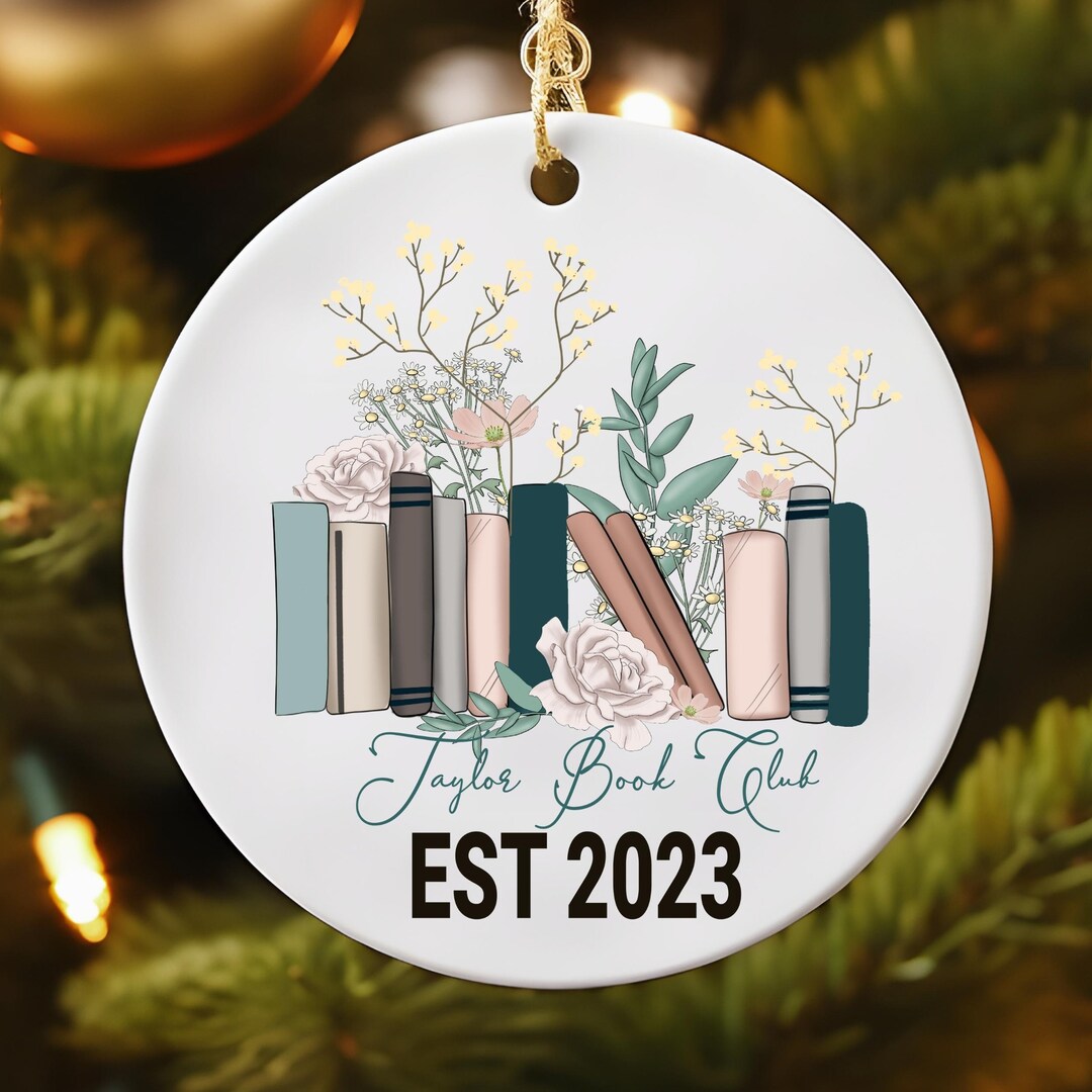 Personalized Christmas Book Club Ornament Custom Book Club Gift Book