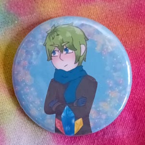 Anime button safety pin anime character badge