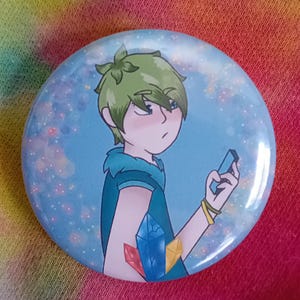 Anime button safety pin anime character badge
