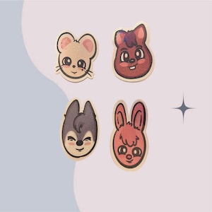 Pegatinas holográficas inspiradas en SKZOO / Pegatinas holográficas impermeables con puntos, pegatinas para portátiles, botellas de agua o artículos de papelería, etc. Arte de fan de Kpop