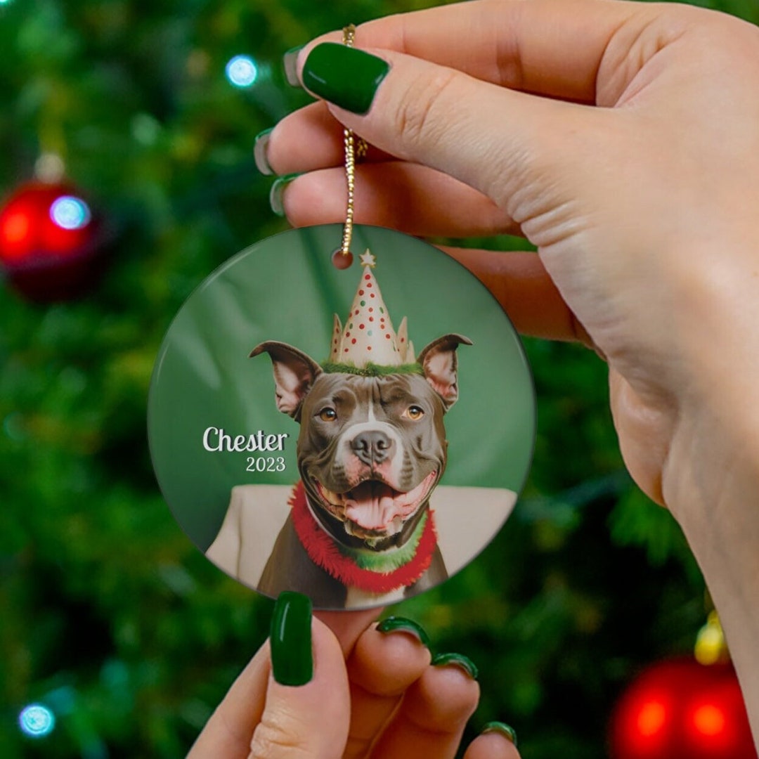 Custom Pitbull Ornament Pitbull Lover Gifts Pit Bull - Etsy