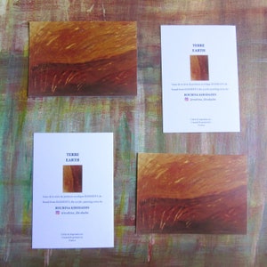 Art print card, brown card, Earth card, brown greeting card, earth, earth painting, brown birthday card, brown greeting card