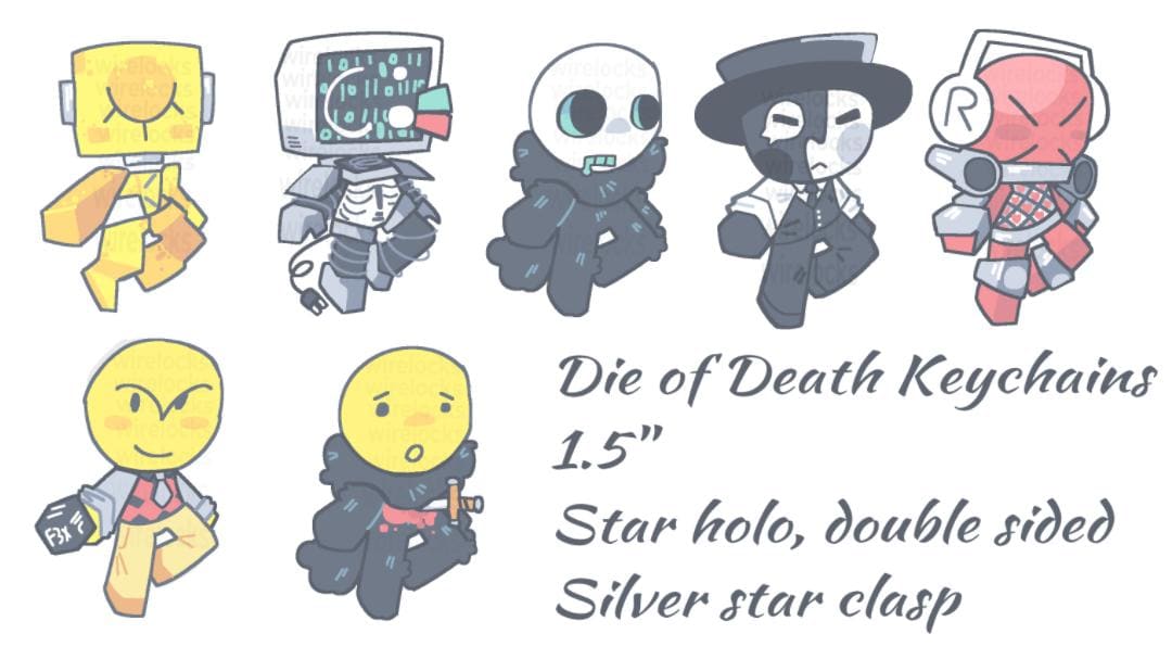 Die of Death Holo Keychains (PREORDER, READ DESC) - Etsy Canada