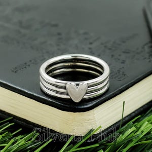 Heart Ring, 925 Sterling Silver Ring, Love Heart Ring, Daily Wear Ring, Women Ring, Heart Silver Wrapped Ring, Engagement Ring For Her