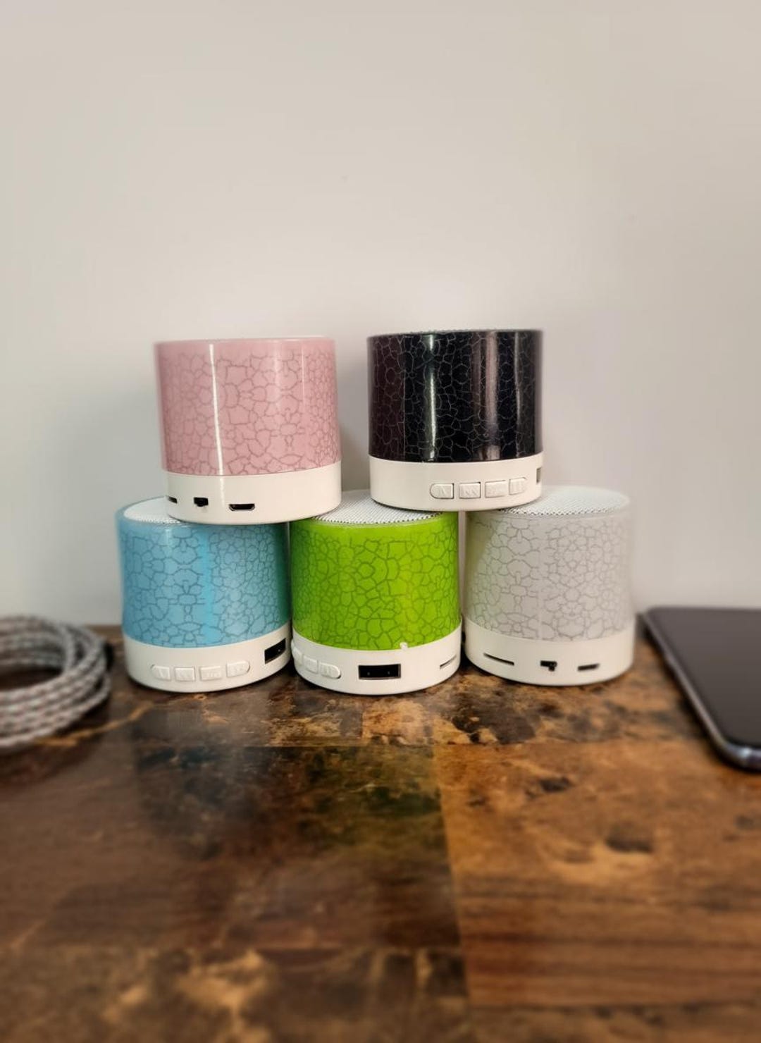 Mini Wireless BT Speaker Hands Free LED TF Card Slot Speaker Portable ...