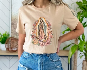 Camisa Guadalupe, Virgen de Guadalupe, Camisa Virgen María, Camisa Religión, Señora de Guadalupe, Santa Virgen María, Camisa Católica, Camiseta Católica