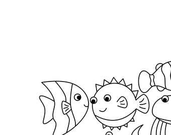 Ausmalbild MEERESTIERE