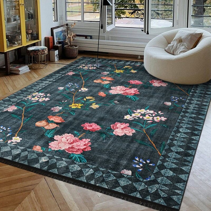 Floral Rug - Etsy