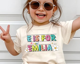 Custom Kids Name Back To School Shirt Shirt, Toddler First Day of School Tee Kindergarten Shirt With Name, First Day School Outfit