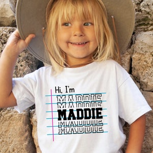 Custom Kids Name T-Shirt Back To School Shirt Shirt, Toddler First Day of School Tee Kindergarten Shirt With Name, First Day School Outfit