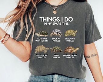 Things I Do In My Spare Time Turtles Sweatshirt, Funny Turtle Lover Gift, Tortoise Research Shirt, Reptile Keeper Crewneck, Pet Turtle Owner