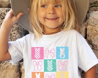 Retro Easter Bunnies Peeps Shirt, Cute Bunny Toddler T-Shirt, Easter Family Trip Shirt, Baby and Kids Easter Tee, Easter Sweater, Bunny Tee