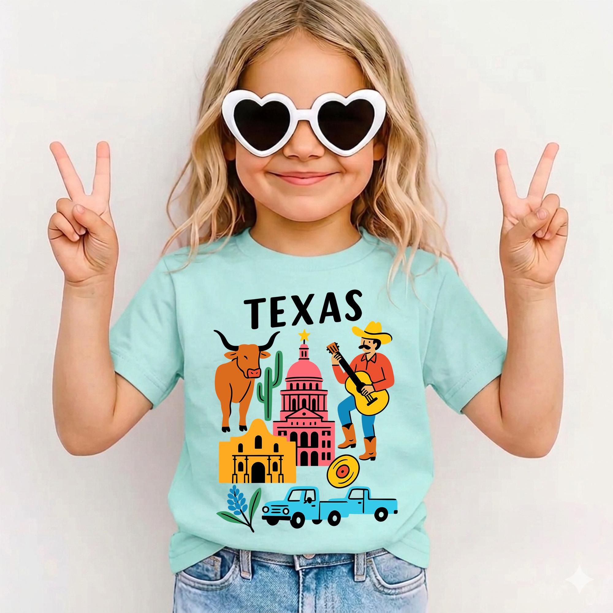 Texas State T-shirt for Kids, Lone Star State Toddler Tee, San Antonio ...